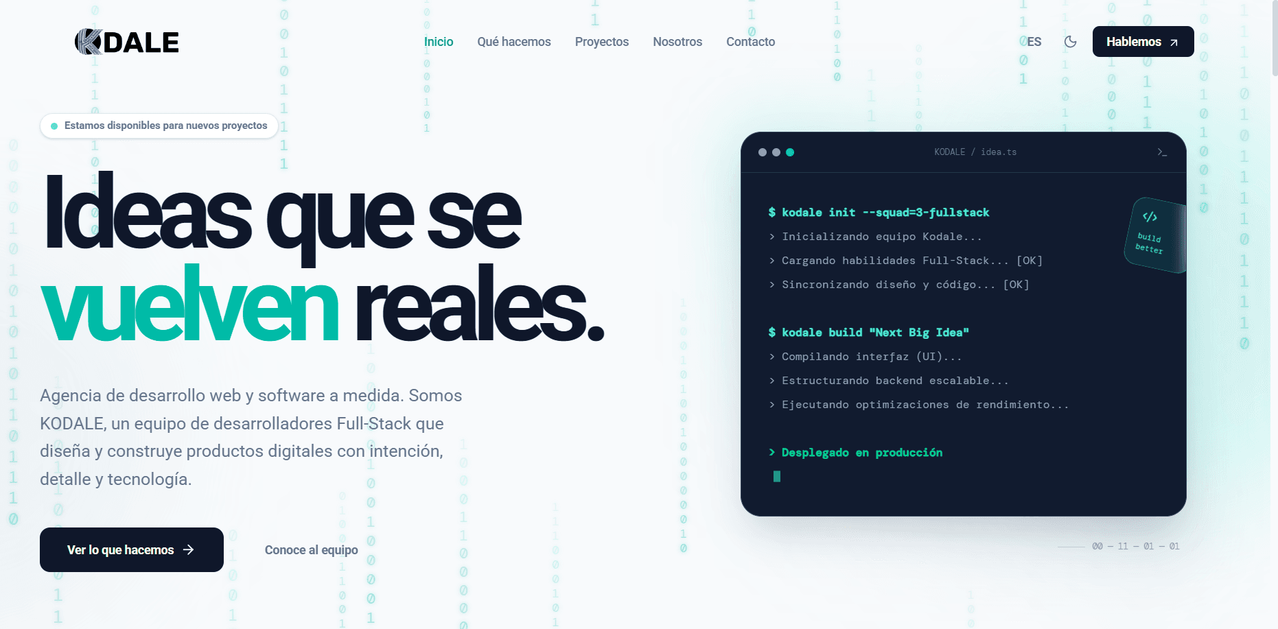 Captura del proyecto Kodale